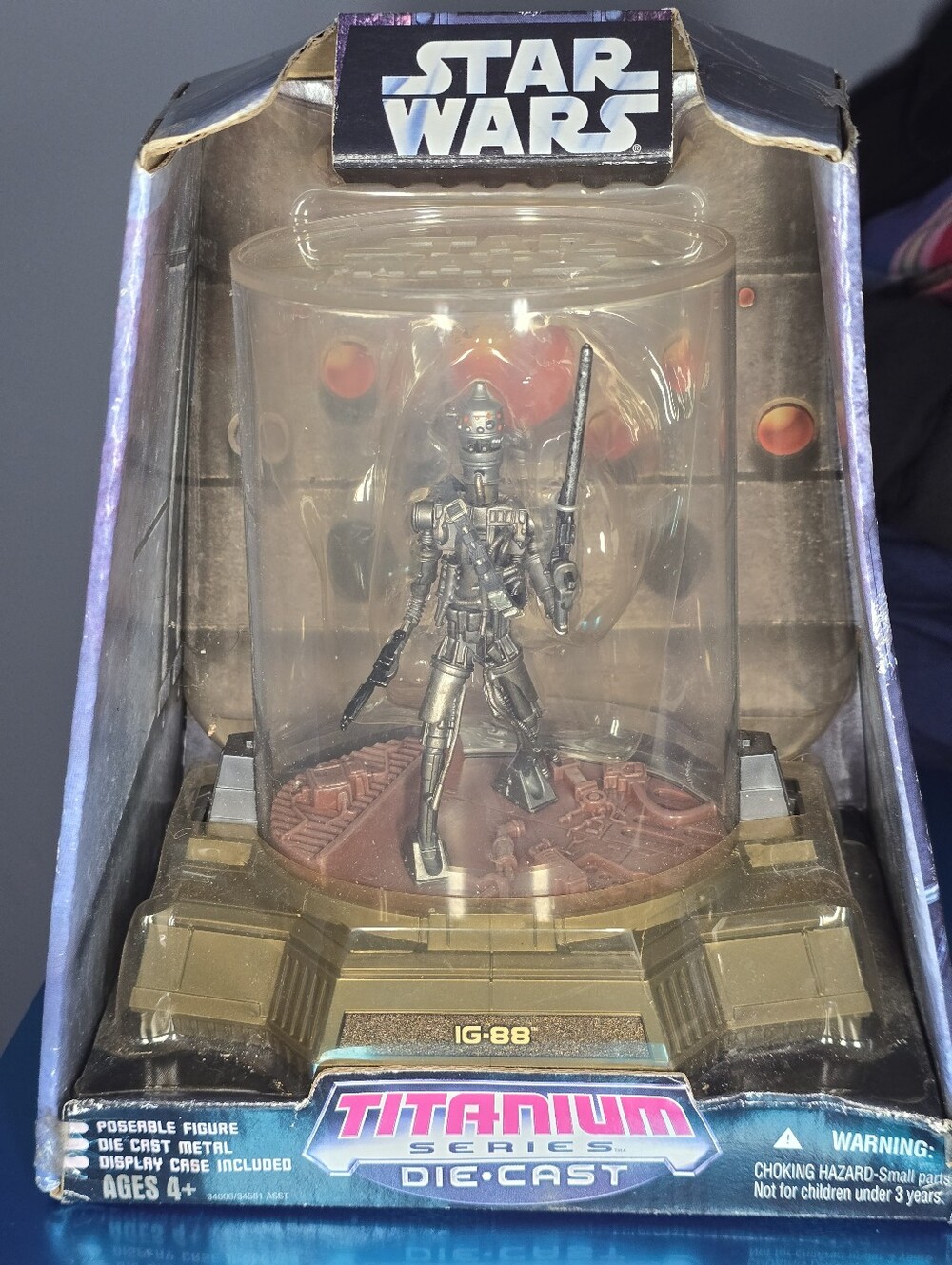 NEW Vintage 2006 Star Wars Titanium Series Die-Cast IG-88 Action Figure w/Case